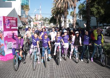 Gobierno de la ciudad realiza rodada “Pedaleando Juntas”, participaron más de 200 ciclistas