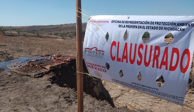 Clausuran tiradero clandestino y aprehenden a cuatro personas en Michoacán