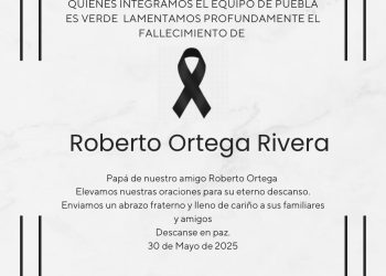 Lamentamos profundamente el fallecimiento de Roberto Ortega Rivero.