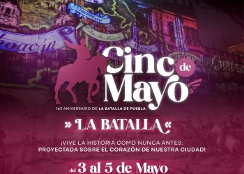 Conmemora Gobierno de la Ciudad la Batalla de Puebla con video mapping