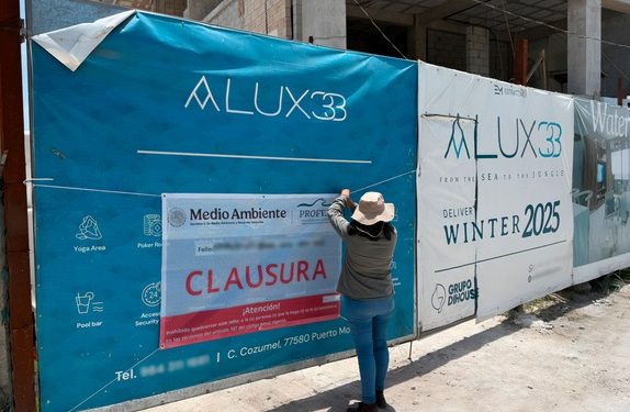 Clausura Profepa tres desarrollos inmobiliarios en costera de Puerto Morelos, Quintana Roo