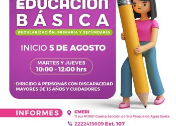 Invita DIF Puebla Capital al Taller de Regularización en educación básica para personas con discapacidad