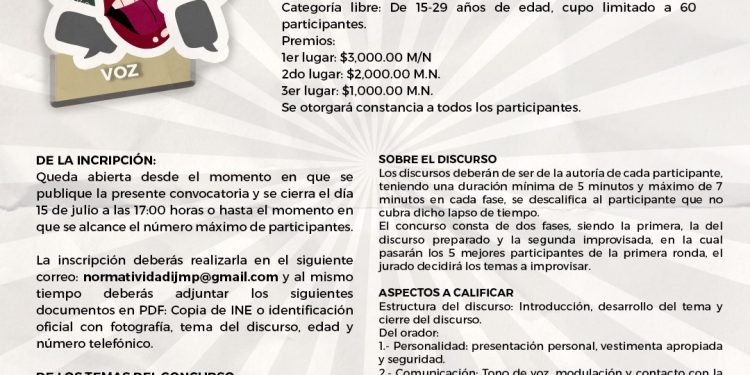 Impulsa IJMP la expresión juvenil con su Primer Concurso de Oratoria