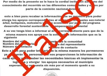 Alerta por suplantación y extorsiones en nombre de la CONAFOR