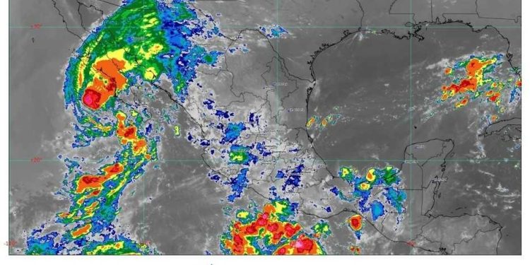 Lluvias muy fuertes y torrenciales en BC, BCS, Sonora, Sinaloa y Durango