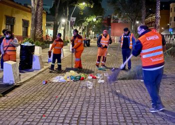 Refuerza OOSL acciones de limpieza tras el desfile y celebraciones patrias en la capital