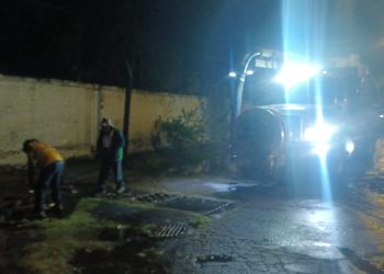 Gobierno de la Ciudad y Agua de Puebla trabajan en la atención inmediata tras lluvias en la capital