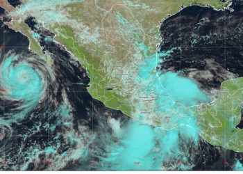 Se mantiene el pronóstico de lluvias muy fuertes, rachas de viento intensas y oleaje elevado en Baja California Sur