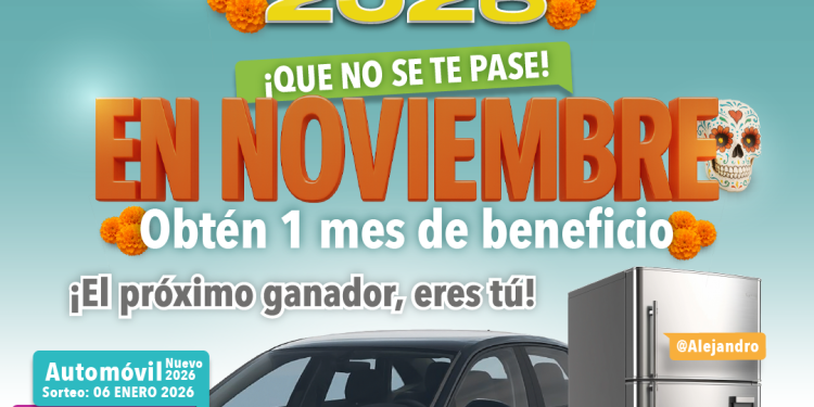 En noviembre, recibe 1 mes de beneficio en pago anticipado