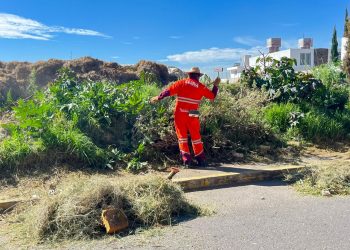 OOSL refuerza limpieza con jornada integral en colonia Santa Margarita