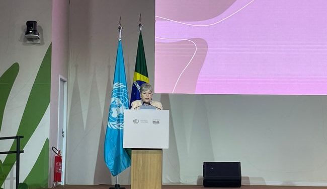 Secretaria Bárcena en la COP30, hace un llamado a acelerar la acción climática global