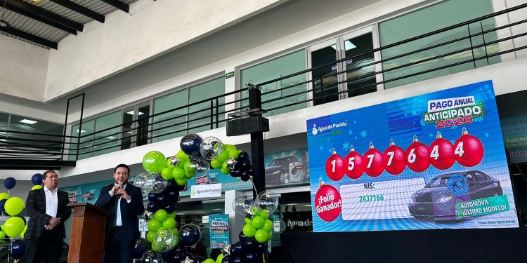 El folio No. 1577644 fue el ganador Sorteo Pago Anual Anticipado de Agua de Puebla