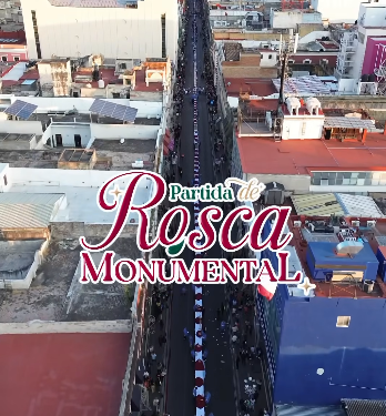 Puebla capital hace historia con la rosca de Reyes más grande del mundo