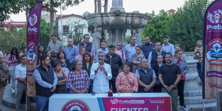 Entrega Gobierno de Pepe Chedraui mantenimiento integral de la fuente del Parque Habana