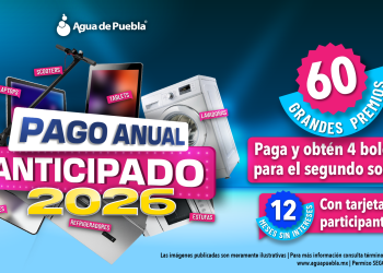 Agua de Puebla mantiene en febrero el Pago Anual Anticipado