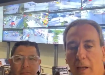 Pepe Chedraui supervisa desde el DGERI, cámaras de vigilancia en la Feria de Puebla