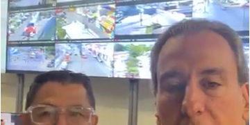 Pepe Chedraui supervisa desde el DGERI, cámaras de vigilancia en la Feria de Puebla