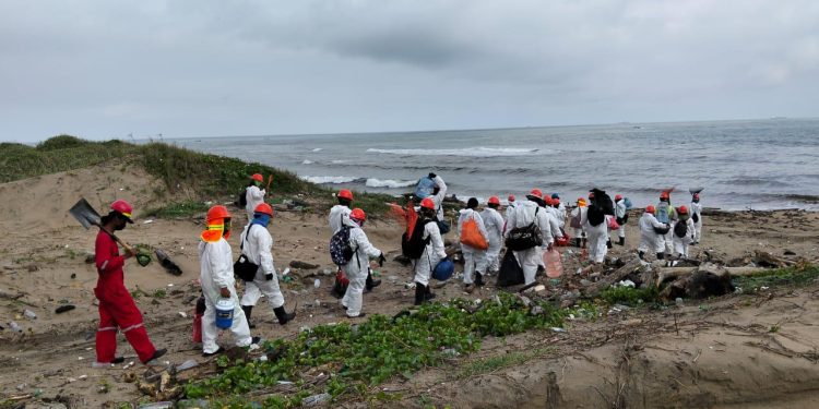 Grupo Interinstitucional mantiene brigadas permanentes de limpieza en playas del Golfo