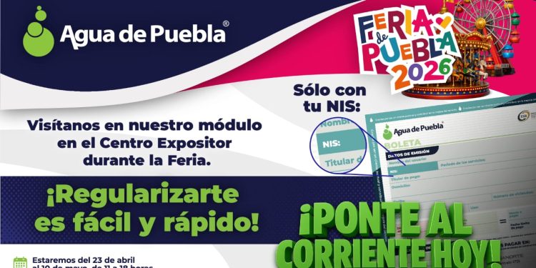 Agua de Puebla, lanza el programa “Ponte al Corriente” con la Condonación de Recargos o Convenios en plazos