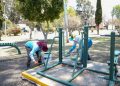 Fortalece Gobierno Municipal mantenimiento de mobiliario urbano en parques