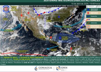 Pronóstico de lluvias para hoy 10 de abril de 2026: Puebla (centro y norte)