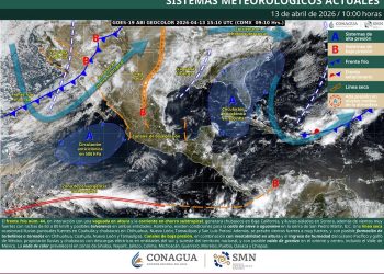 Pronóstico de temperaturas  para hoy 13 de abril de 2026