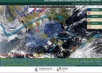 Pronóstico de temperaturas máximas para hoy 17 de abril de 2026