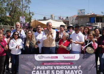 Inaugura Presidente Municipal rehabilitación de Puente Vehicular en San Pablo Xochimehuacan