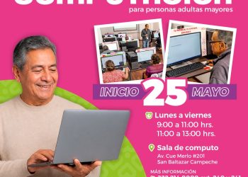 Anuncia DIF Puebla Capital nuevas fechas para inscribirse al Taller de Computación para personas adultas mayores