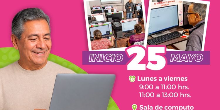 Anuncia DIF Puebla Capital nuevas fechas para inscribirse al Taller de Computación para personas adultas mayores