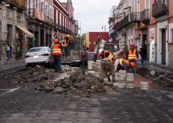 Realiza Gobierno de la Ciudad trabajos de bacheo en el Centro Histórico