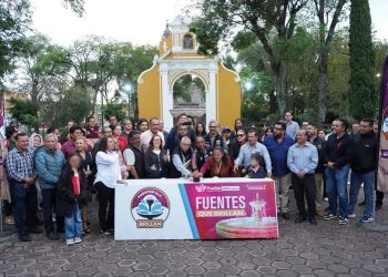 Entrega Gobierno Municipal mantenimiento de la fuente del Parque de Santiago