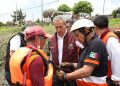 Inspecciona Alcalde labores en el vaso regulador Puente Negro, así como afectaciones en la zona