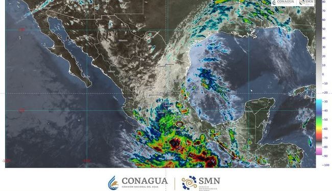 La depresión tropical Dos-E se localizó frente a las costas de Guerrero