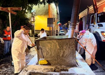 Realiza Gobierno Municipal limpieza de contenedores soterrados en Los Sapos y Teatro Principal