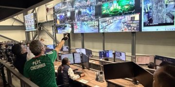 Verifica Alcalde desde la DGERI operativo de seguridad por festejos del triunfo de la Selección Mexicana