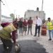 Verifica El Edil trabajos de bacheo en San Andrés Azumiatla
