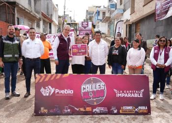 Supervisa Edil trabajos de pavimentación en la Junta Auxiliar Santo Tomás Chautla