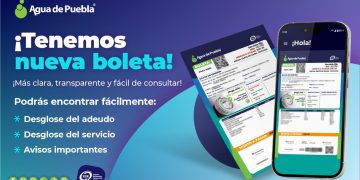 Agua de Puebla presenta su nueva boleta de cobro: más clara, transparente y fácil de consultar