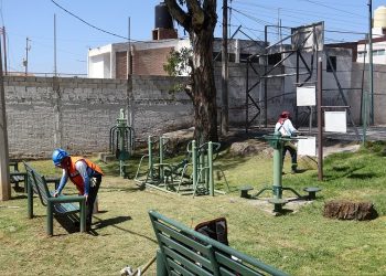 Mantiene Edil de Puebla Capital poda y chapeo en parques y áreas verdes