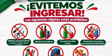 Informa gobierno de Pepe Chedraui sobre objetos restringidos para el Grito de Independencia en el Zócalo