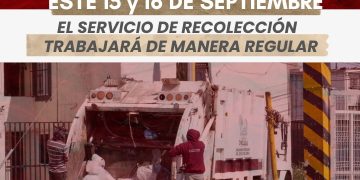 San Pedro Cholula tendrá servicio de recolección de residuos sólidos este 15 y 16 de septiembre