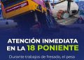 Agua de Puebla atiende afectación en la 18 Poniente