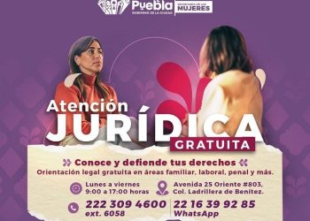 Gobierno de Puebla Capital acerca atención psicológica y asesoría jurídica gratuita a las mujeres de Puebla