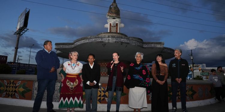 Gobierno de Pepe Chedraui entrega trabajos de conservación de la Fuente de la China Poblana