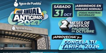 Para que más familias aprovechen beneficios con el Pago Anual, Agua de Puebla abre este sábado 31 de octubre